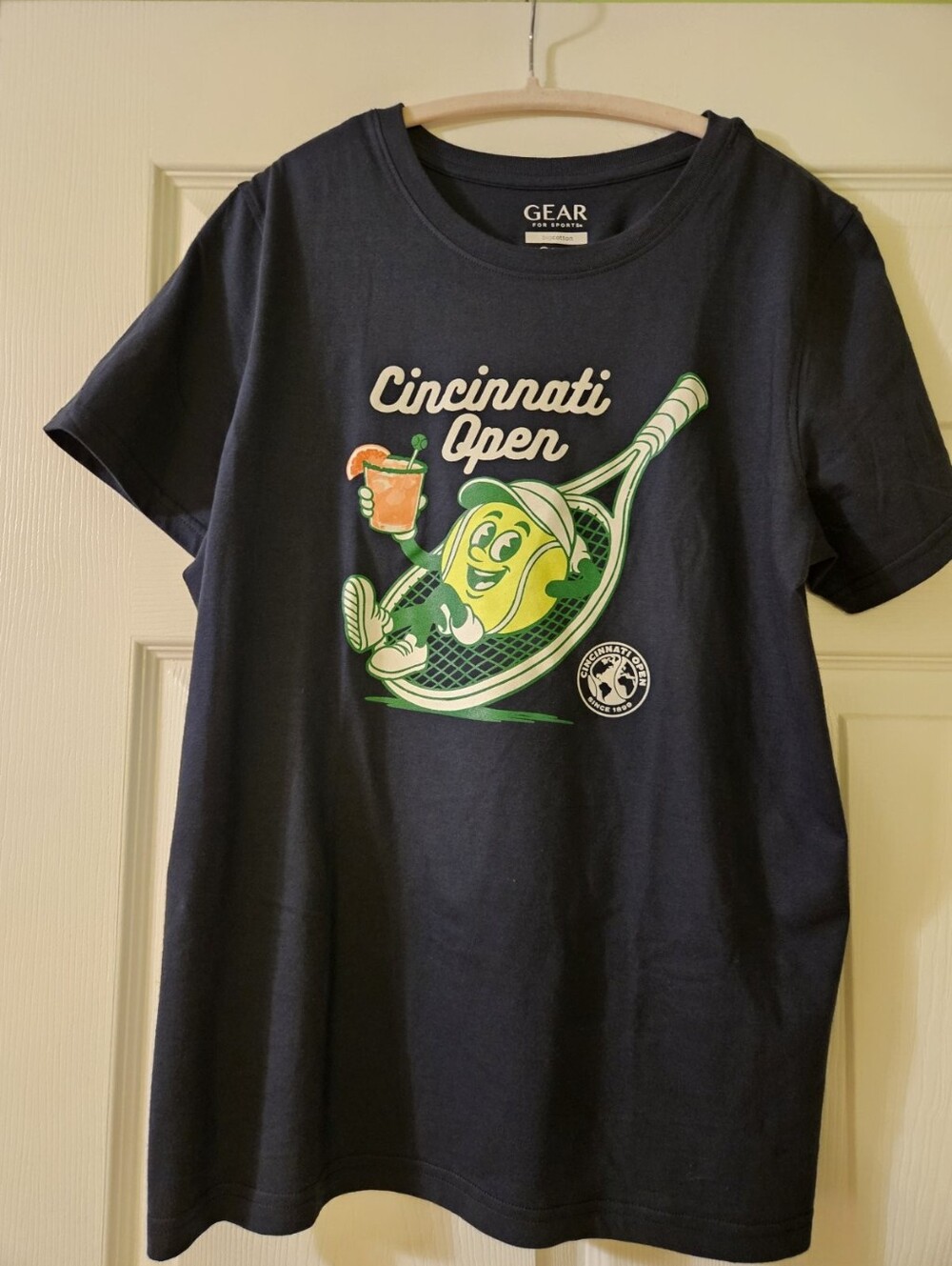 Cincinnati Open Women's Dark Blue Crew Neck T-Shirt, NWT